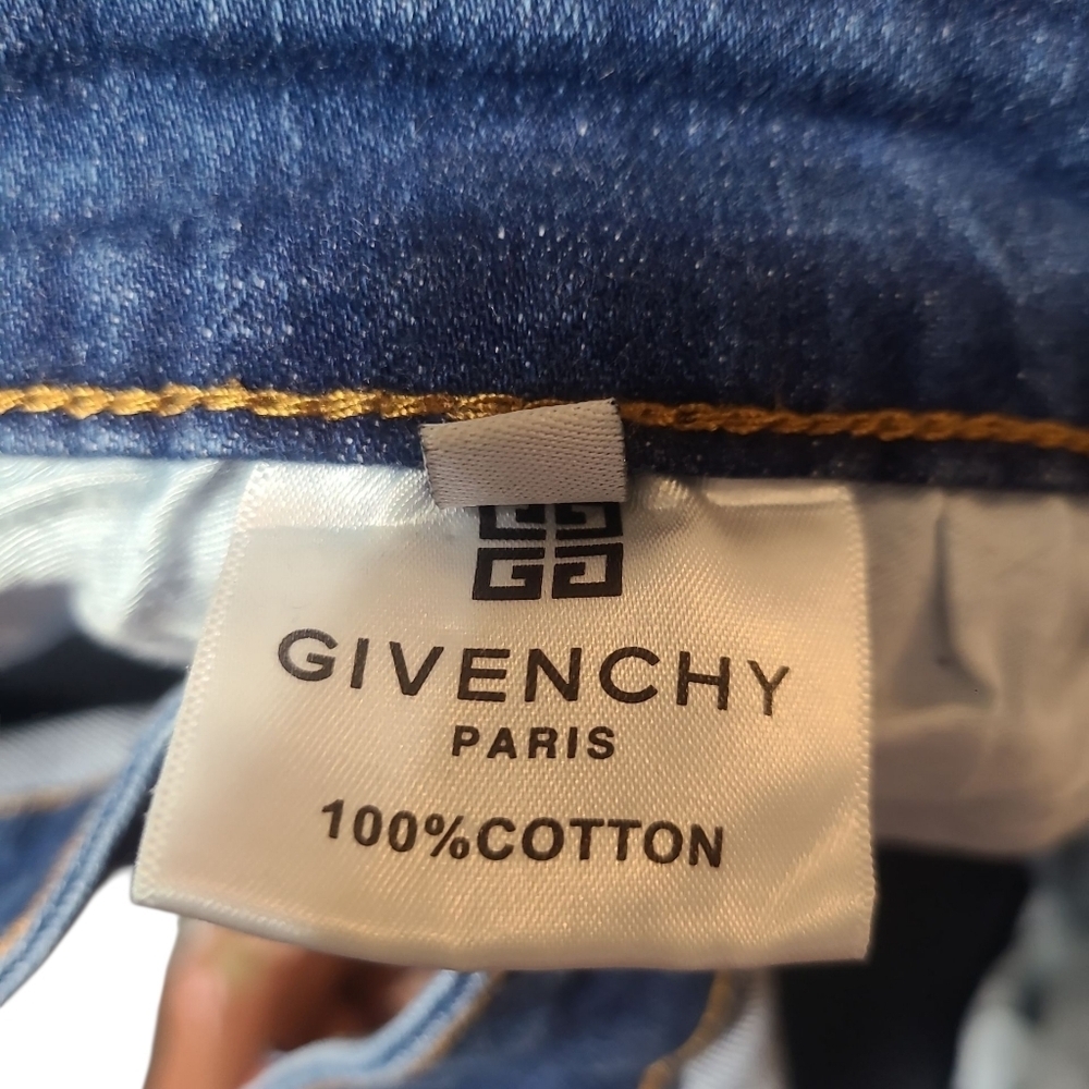Givenchy Distressed Cropped 100% Cotton Jeans Size 34 - Picture 4 of 4